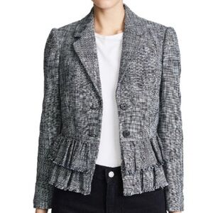 NWT Rebecca Taylor Tweed Slub Suiting Jacket Blazer